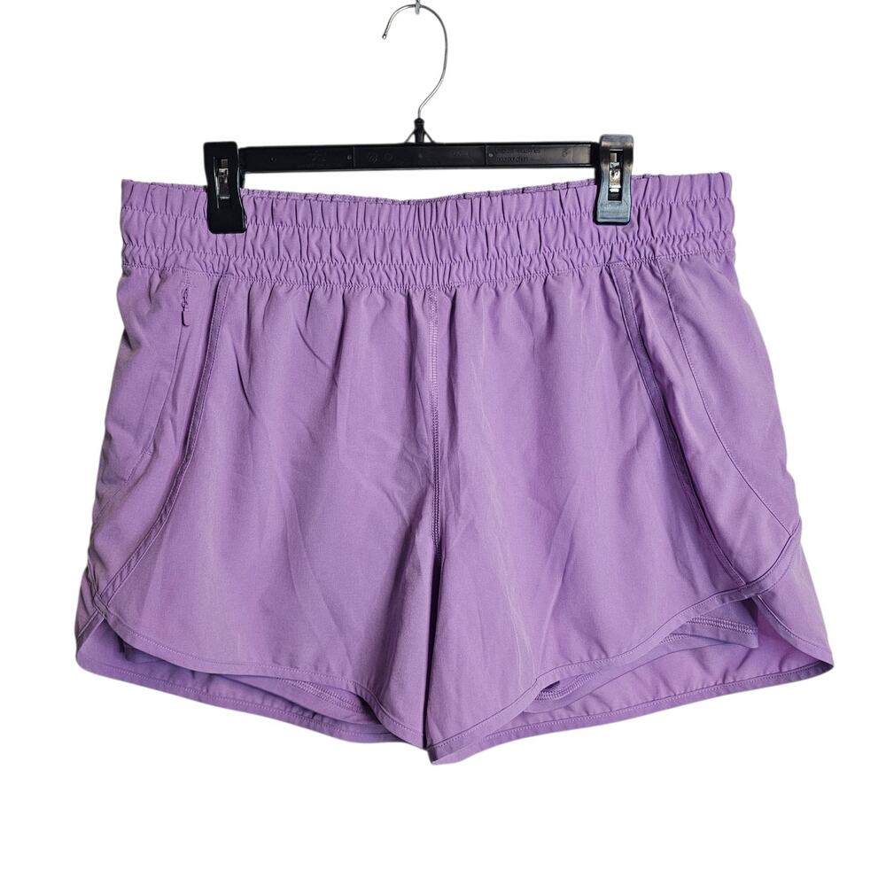 AVIA Women's Lilac Lavender Running Shorts w/Bike Liner Zip Pockets XL (16-18)